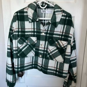 Zara Cropped Fleece Jacket